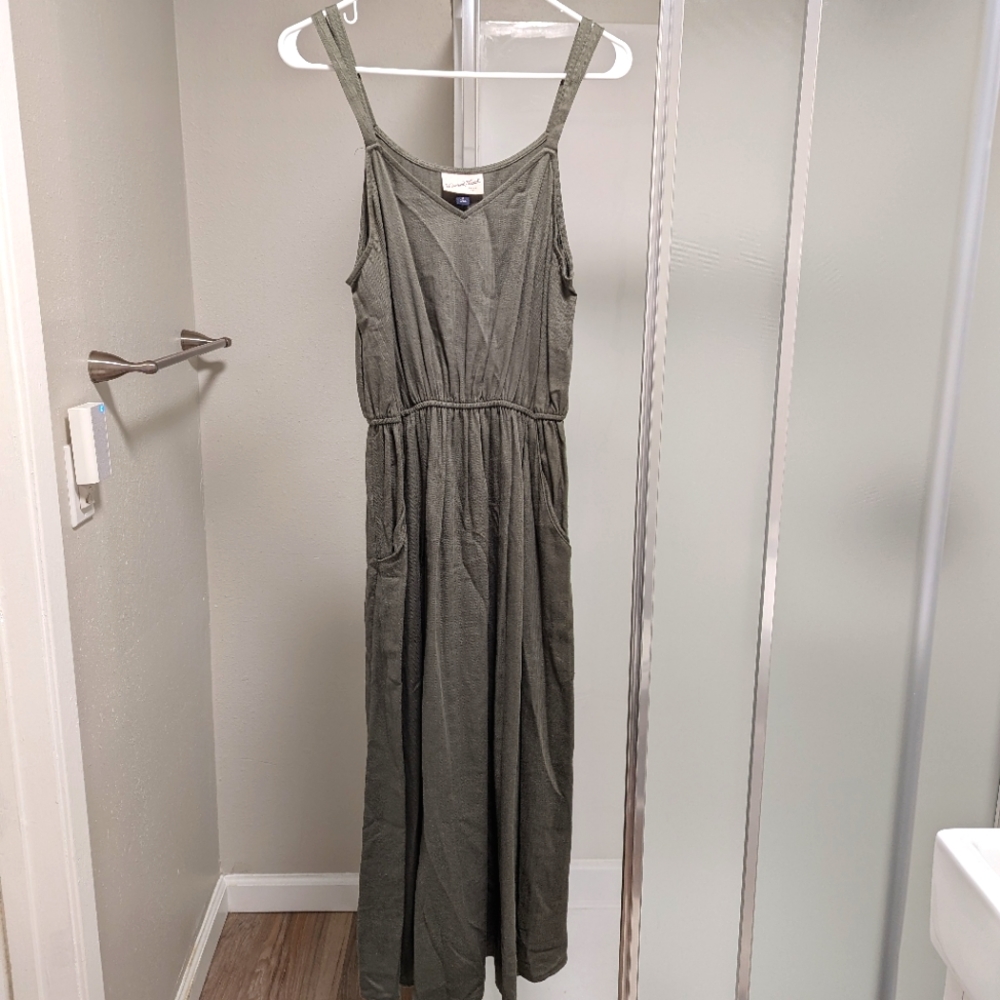 Universal Thread Sleeveless Maxi Dress Size M Olive Green
